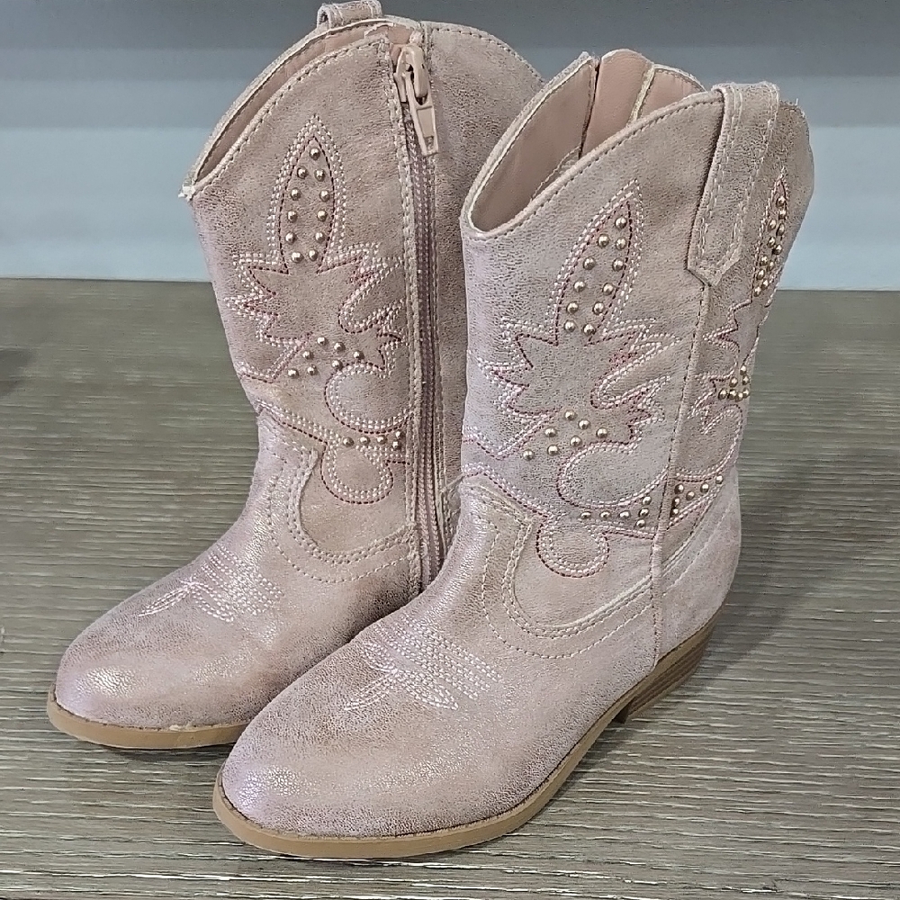 Kids Pink Magellan Western Boots Size 10